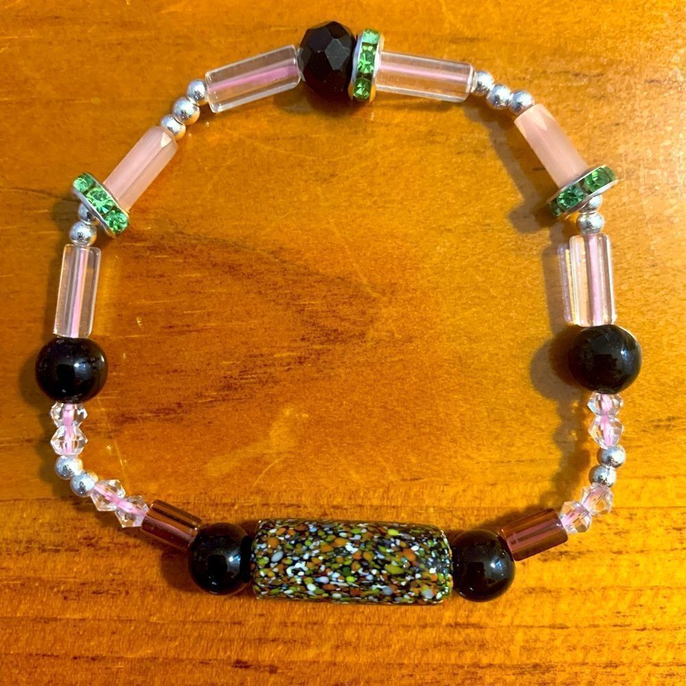 Handmade stretch beaded bracelet